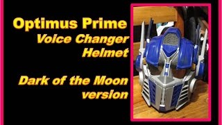 Optimus Prime Voice Changer Electronic Helmet by Hasbro  DOTM  Play time [upl. by Kirkwood493]