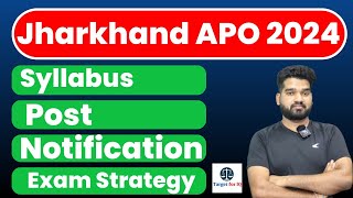 Jharkhand APO SYLLABUS 2024  Exam pattern Notification post jharkhandapo jharkhand apo [upl. by Assinna]