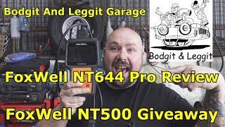 Foxwell NT644 Pro Review And Foxwell NT500 GIVEAWAY Bodgit And Leggit garage [upl. by Aicat]