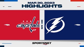 NHL Highlights  Capitals vs Lightning  March 30 2023 [upl. by Christianna94]