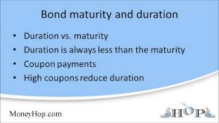 Bond maturity and duration [upl. by Libna931]