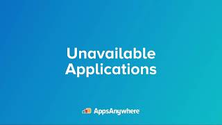 Unavailable Applications Self troubleshooting for applications which are not available [upl. by Ertnod]