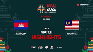 Cambodia vs Malaysia HIGHLIGHTS IESF World Esports Championship 2022  MYS vs KHM ESPORTSTV [upl. by Homovec]