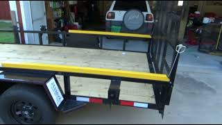 Gorillalift Trailer Gate Assist  Lowering gate into trailer floor [upl. by Asiel666]