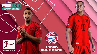 T BUCHMANN facestats FC Bayern München How to create in PES 2021 [upl. by Lasyrc429]