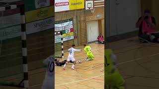 Goalkeeper saves from FC Kalmar futsal goalkeeper goalkeeper futsal shorts [upl. by Hewe]