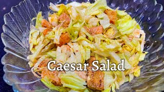 Basic Caesar Salad Recipe  Caesar Salad With Grilled Chicken [upl. by Raffaj]