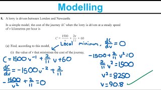 Modelling  Differentiation Year 1  Edexcel AS and A Level Maths [upl. by Paule]