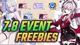 Honkai 78  8th Anniversary Freebies Special Supply and Spending Event [upl. by Einoj]