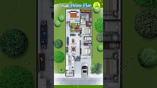 【3D】25×65 house plan with car parking 3 bhk house design 25’ by 65’ house map 2565 home plan [upl. by Liw87]