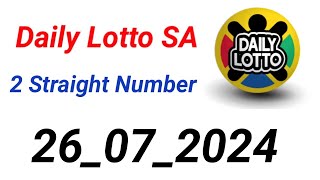 Daily Lotto SA Prediction 26072024 [upl. by Lurlene]