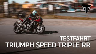 Triumph Speed Triple RR  Erste Testfahrt [upl. by Latsyrhk266]