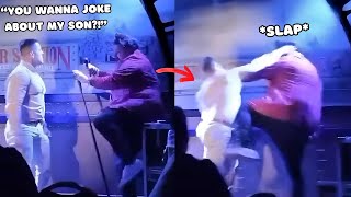 Man SLAPS Woke Comedian On Stage Over quotDisturbingquot Joke About His Son [upl. by Anwahsar]