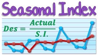 Maths Tutorial Seasonal Indices Seasonal Index [upl. by Katharina]