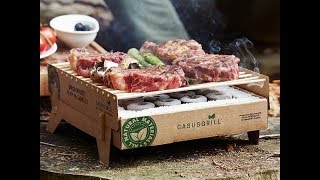 CasusGrill Disposable amp Biodegradable Barbeque BBQ Product Review [upl. by Cherye]