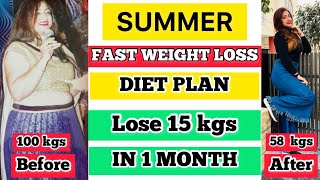 How To Lose Weight Fast Summer Weight Loss Diet PlanTo Loose 15 Kgs In 30 Days Nisha Arora [upl. by Bergin]