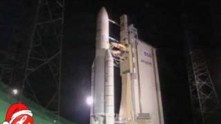 Ariane 5 Launch of HOT BIRD 9 and W2M [upl. by Sahcnip257]