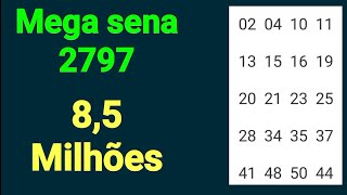 mega sena 2797 estudos e observações linha 01 segue com várias duplas nos últimos sorteios [upl. by Mehcanem]