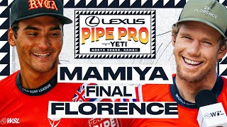 Barron Mamiya vs John John Florence  Lexus Pipe Pro presented by YETI  Final Heat Replay [upl. by Isus362]