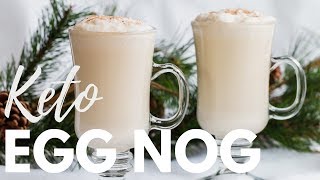 KETO EGGNOG RECIPE  The BEST CREAMIEST cooked eggnog [upl. by Uzial]