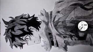 Izuku Midoriya💚❤️‍🩹 My Hero Academia anime drawing [upl. by Curnin]