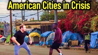 American Cities in Crisis due to Poverty and Homelessness [upl. by Joelle183]