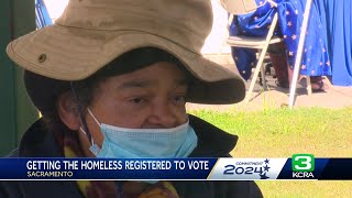 Sacramento County brings voter registration to unhoused residents [upl. by Adnamahs]