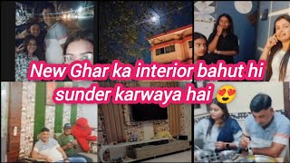 new Ghar ka interior 😍  aaj hamne bahar khana khaya  Kiran Awasthi vlogs  newhome newvideo [upl. by Eirhtug]