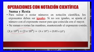 Operaciones con Notación Científica [upl. by Odravde]