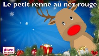 Le petit renne au nez rouge Chanson de noël avec parolesⒹⒺⓋⒶ Noël des enfants [upl. by Ona463]