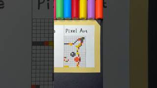 Drawing Pixel Art Pikachu with Posca Markers  shorts [upl. by Aihsemat]