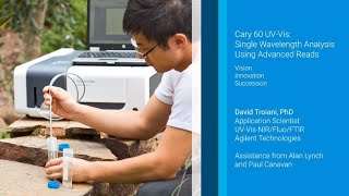 Cary 60 UVVis Spectrophotometer Single Wavelength Analysis using Advanced Reads [upl. by Milty700]