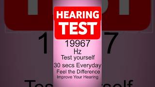 1 hz to 22000 hz Hearing Test 33 Secs hearingtest 30secondschallenge [upl. by Leibarg]