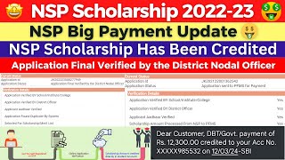 NSP Scholarship 202223 Payment Update  Application sent to PFMS for Payment FreshRenewal Students [upl. by Arrio]