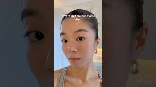 Kbeauty tip on how to get double eyelids in 2 secs 💗 makeup makeuptutorial shorts [upl. by Elleirad]