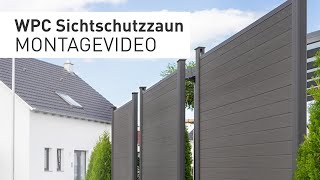 WPC Sichtschutzzaun Montagevideo [upl. by Aigneis]