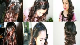 5 Easy Cute Birthday Hairstyles Backtoschool Hairstyles Curly hair [upl. by Rozek]