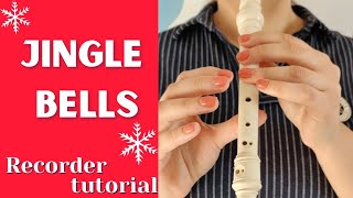 How to play jingle bells by recorder  recorder tutorial [upl. by Samuela]