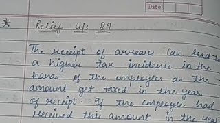 Rebate and Relief  Part 2  Income tax  Handwritten Notes  with notes  easy explanation [upl. by Neerac616]