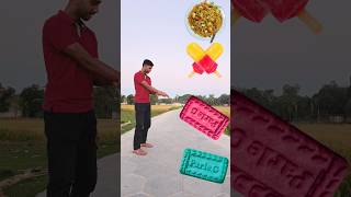 Parle g biscuit to chawmin ice cream samosa funny vfx magic shortsfeed trendingshorts [upl. by Nueoras]