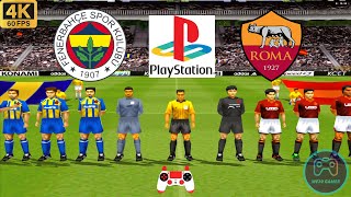 Winning Eleven 2002 Gameplay  Fenerbahçe vs Roma  Duckstation PS1 on PC Full Game 4K60 [upl. by Enilkcaj]