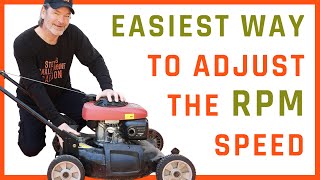 How To Adjust the RPM Speed on a Lawn Mower [upl. by Nylakcaj]