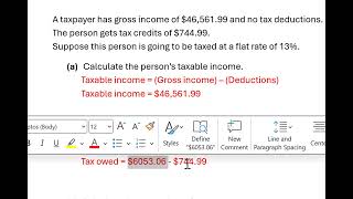 Basic tax owed B [upl. by Ylimme130]