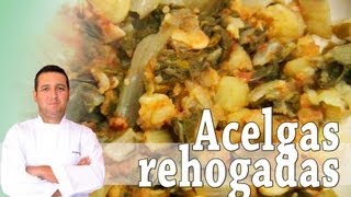 Acelgas rehogadas  Recetas de cocina [upl. by Notnil]