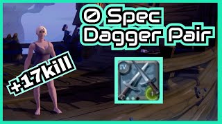 Zero Spec Dagger Pair 17killCorrupted Dungeon Garlic Albion [upl. by Alilahk249]