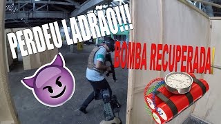 PERDEU 3 tiros com arma desmuniciada bomba recuperada Jogo de Airsoft [upl. by Naneik192]