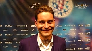 Interview with Douwe Bob The Netherlands 2016  Eurovision in Stockholm [upl. by Middlesworth]