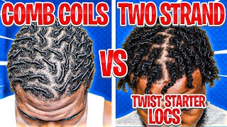 Comb Coils Vs Two Strand Twist Starter Loc Method on Short Hair Pros and Cons Which is Best To Start [upl. by Laurice]