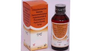 Cogof Syrup Chlorpheniramine Maleate Dextromethorphan Hydrobromide Phenylephrine Hydrochloride Syrup [upl. by Nsaj]