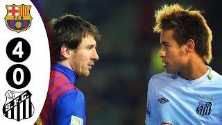 Messi vs Neymar Face To Face For The First Time  Barcalona vs Santos 40 FIFA Club WC Final 2011 [upl. by Eward981]